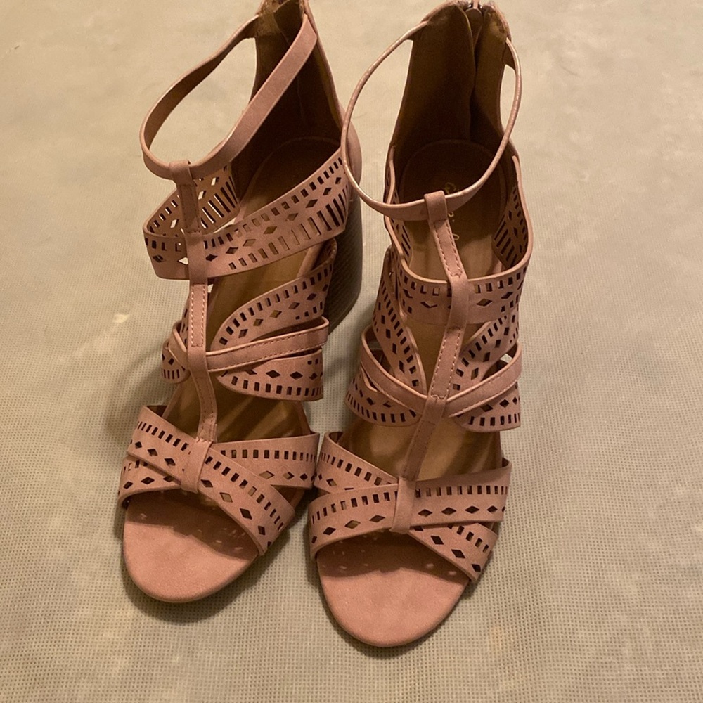 Qupid Laser Cut open toe sandal